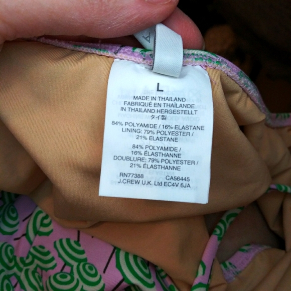 J. Crew Playa Key West One-Piece Pink & Green Beach Umbrella Print Swimsuit - Picture 11 of 13